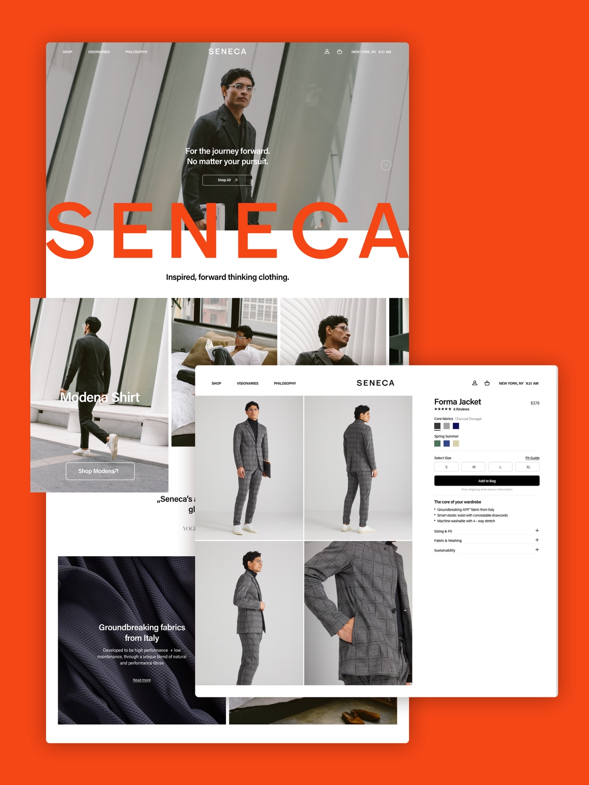 E-commerce redesign for an NYC based menswear apparel label