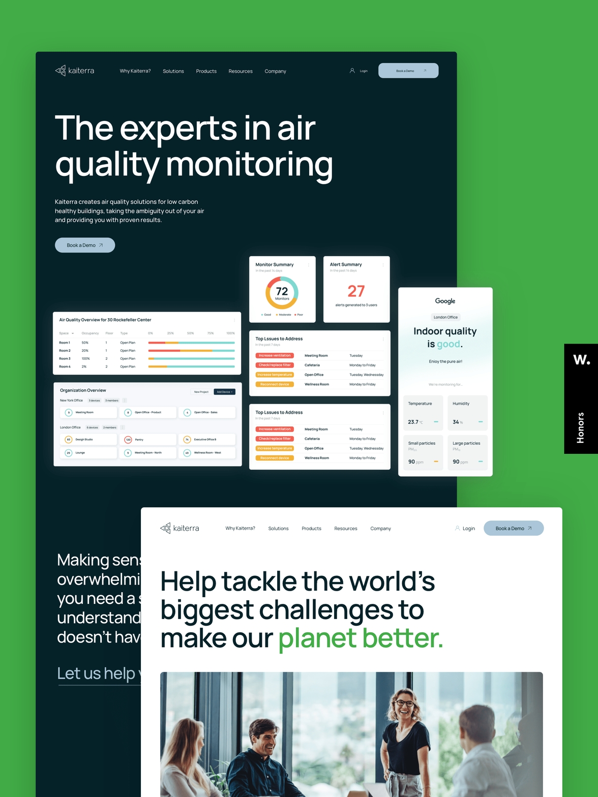 Smart corporate website for a global leader in air quality monitoring